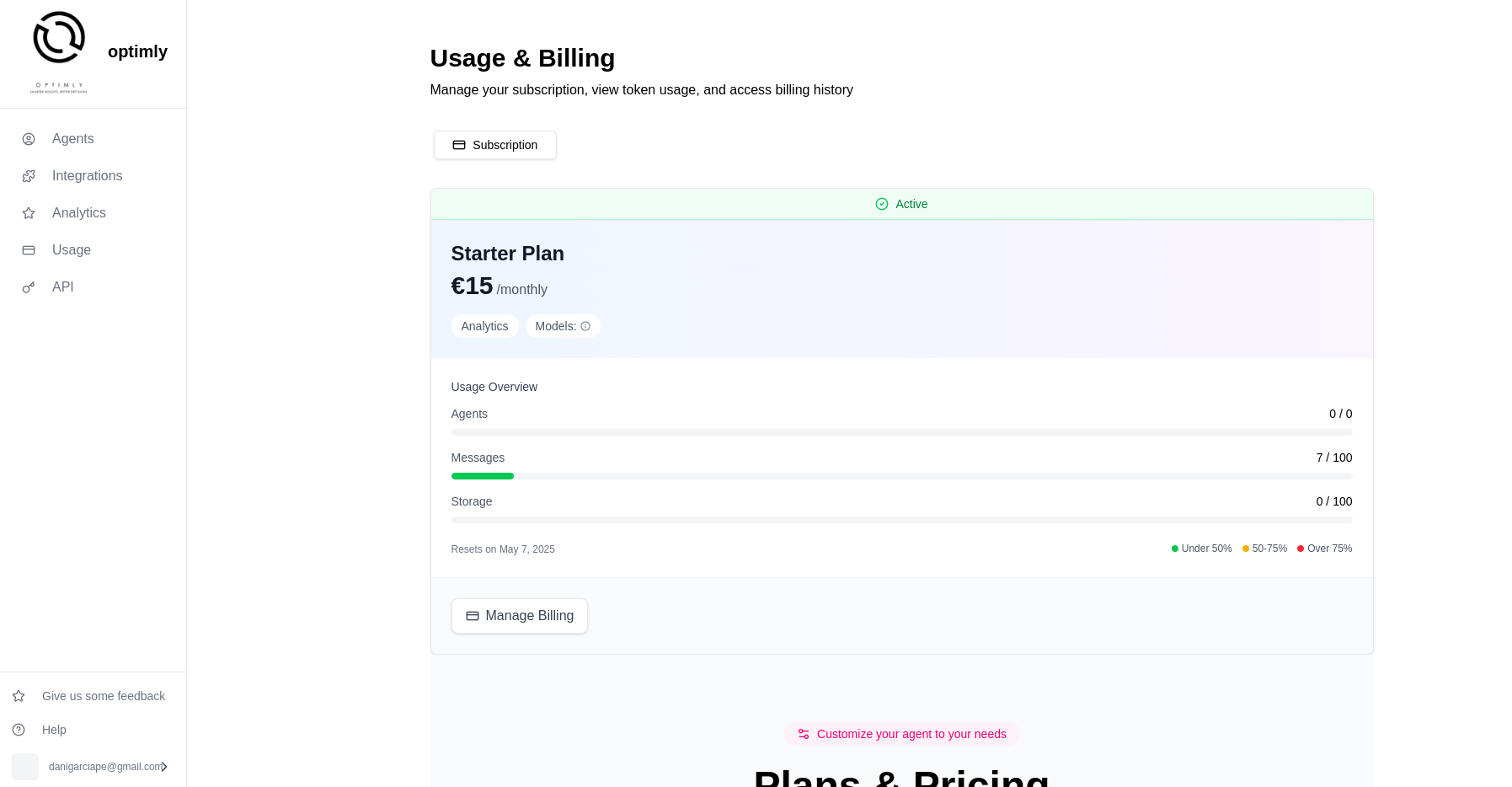 Manage Billing